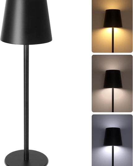ORALUCE Cordless Table Lamp Rechargeable, Battery Operated LED Desk Lamp with USB Type-C Charging Port, 3 Color Stepless Dimming LED Lamp for Bedroom/Restaurant/Party/Coffee Shop/Camping/Bars, 1 Pack - LeafyLoom