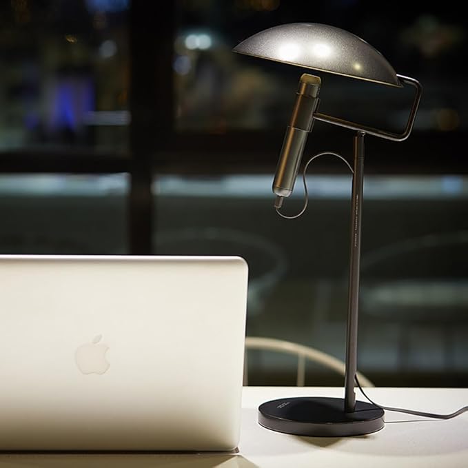 Rechargeable USB Flashlight Desk Lamp,Bedside Lamps,Desk Lamps,LED Office Lamp,Detachable USB Night Light,Multifunction Desktop LED Table Lamp,Desk Lamp for Living Room, Bedroom (Black) - LeafyLoom