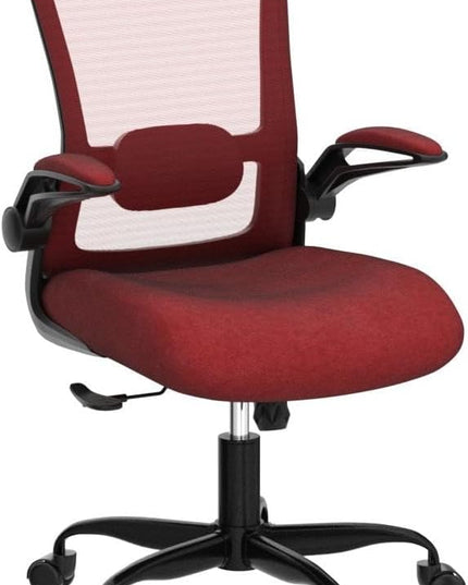 Office Chair, Ergonomic Desk Chair with Adjustable Lumbar Support, High Back Mesh Computer Chair with Flip-up Armrests-BIFMA Passed Task Chairs, Executive Chair for Home Office - LeafyLoom
