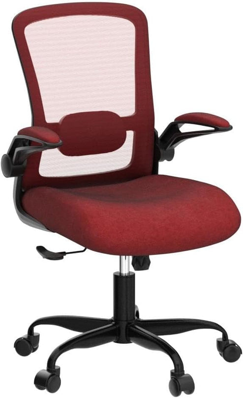 Office Chair, Ergonomic Desk Chair with Adjustable Lumbar Support, High Back Mesh Computer Chair with Flip-up Armrests-BIFMA Passed Task Chairs, Executive Chair for Home Office - LeafyLoom