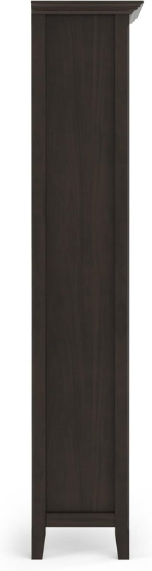 SIMPLIHOME Amherst SOLID WOOD Transitional 5 Shelf Bookcase for The Living, Study Room and Office, 36 inch, Hickory Brown - LeafyLoom