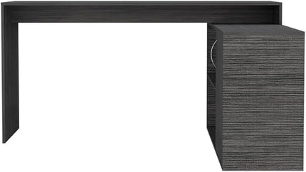 NicBex Kimberly-DW-00005-LWJ Home Office Desks, 59.6"x45.9"x30.1", Gray - LeafyLoom