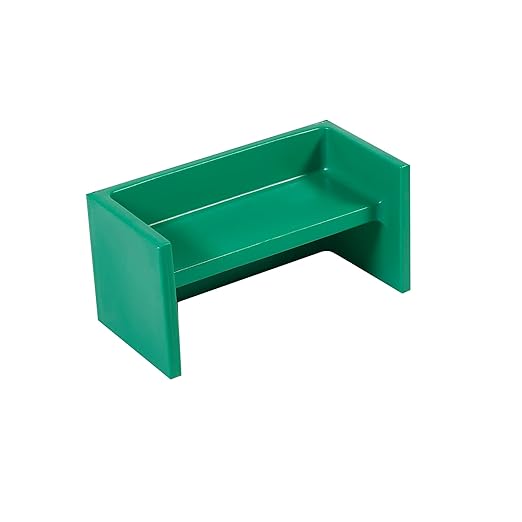 Children's Factory Adapta-Bench, CF910-031, Green, Kids Flexible Seating, Classroom, Preschool and Daycare Furniture, Indoor or Outdoor Toddler Chairs - LeafyLoom