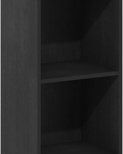Furinno Luder Shelf Bookcase with 1 Door Storage Cabinet, Blackwood - LeafyLoom