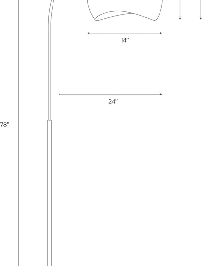 Brightech Wave Arched Floor Lamp – Unique Hanging Wicker Shade for Living Rooms – Rattan Style Matches Boho and Other Décor – Arcs Over Sofas and Dining Tables for Compliments - Brass - LeafyLoom