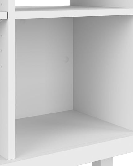 Bush Furniture Broadview 6 Cube Organizer in Pure White - LeafyLoom
