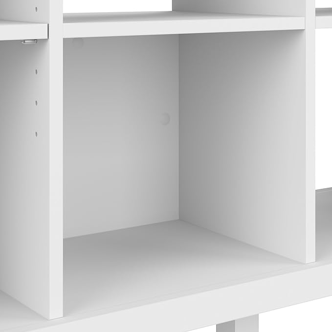 Bush Furniture Broadview 6 Cube Organizer in Pure White - LeafyLoom