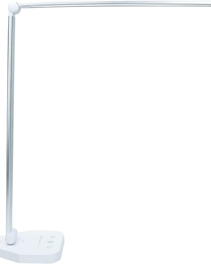 LED Desk Lamp Dimmable Table Lamp Reading Lamp with USB Charging Port, 5 Lighting Modes, Sensitive Control, 30/60 Minutes Auto-Off Timer, Eye-Caring Office Lamp (White) - LeafyLoom