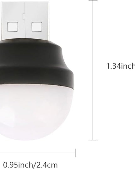 Mini USB Night Lights, LED Plug in Night Light, Flexible LED Ambient Light, Mushroom-Shaped, Bathroom, Hallway, Nursery, Kitchen, Car USB Light (8 Pack,Warm White) - LeafyLoom