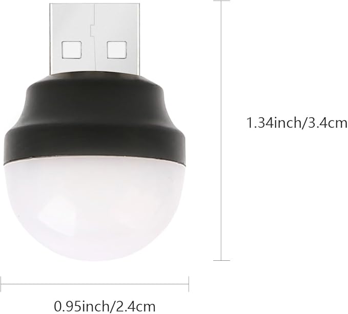 Mini USB Night Lights, LED Plug in Night Light, Flexible LED Ambient Light, Mushroom-Shaped, Bathroom, Hallway, Nursery, Kitchen, Car USB Light (8 Pack,Warm White) - LeafyLoom