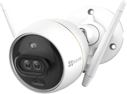 EZVIZ Outdoor Camera Dual Lens, Surveillance Camera with Color Night Vision & Human/Vehicle Detection, Active Defense with Light & Siren, Two-Way Talk, IP67, No Subscription Fee Cloud(C3X-Cloud) EZVIZ