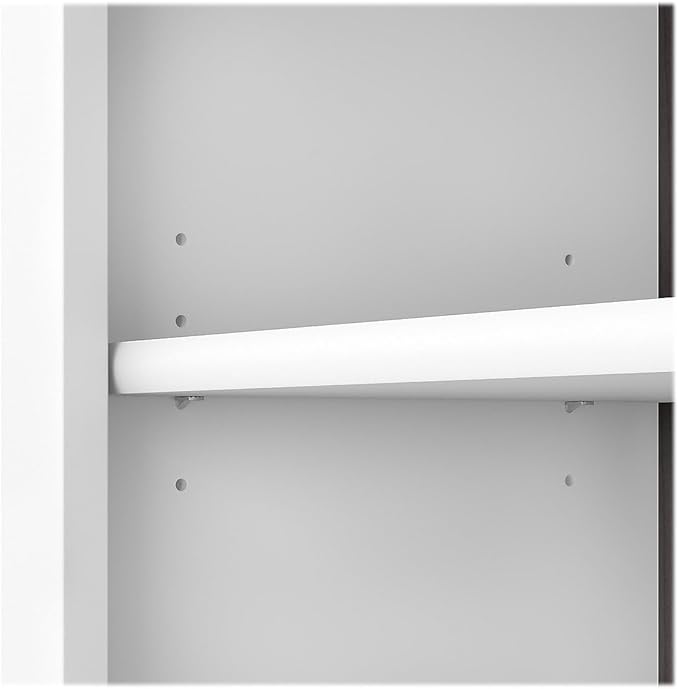 Bush Furniture Somerset 5-Shelf 65-inch H Bookcase, Storm Gray/White (WC81065) - LeafyLoom