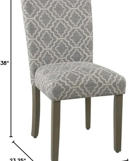 HomePop Parsons Classic Upholstered Accent Dining Chair, Pack of 2, Grey - LeafyLoom