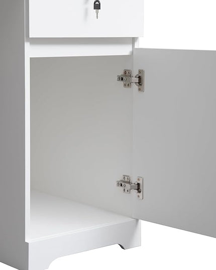 NicBex Laik-DW-00025-DX Desks, 51.18" W x 24.8" D x 59.44" H, White - LeafyLoom