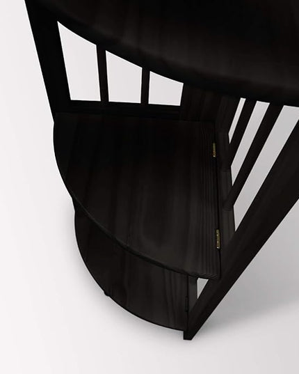 Casual Home 4 tier Corner Folding Bookcase, Black - LeafyLoom