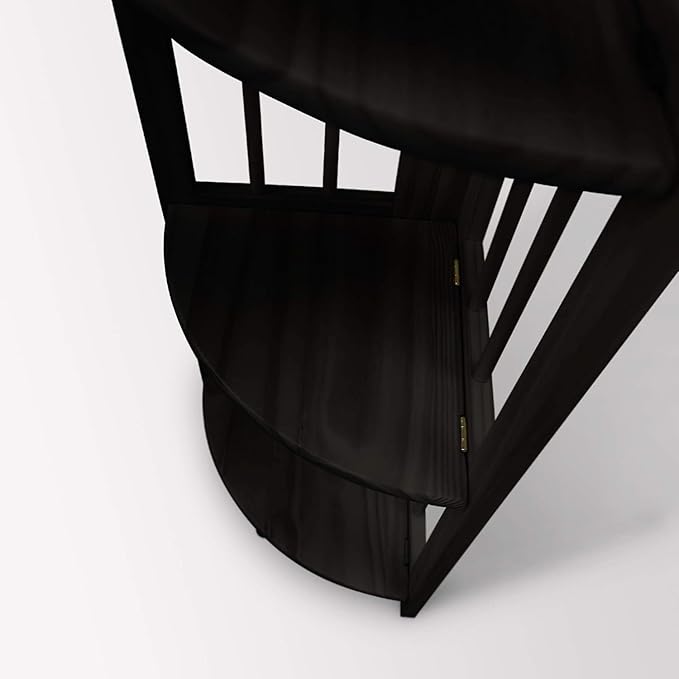 Casual Home 4 tier Corner Folding Bookcase, Black - LeafyLoom