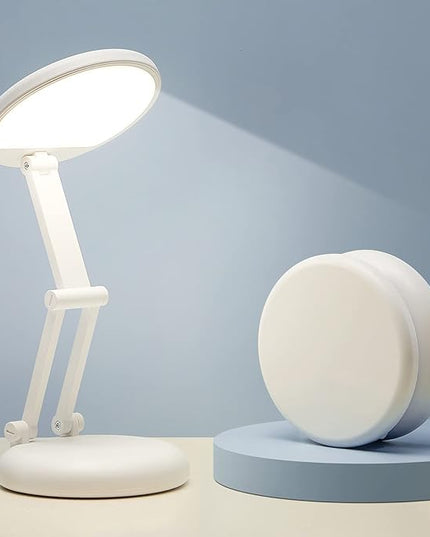 Battery Operated Lamp Rechargeable Lamp Foldable & Portable Light, 8 Brightness Dimmable Cordless Lamp Rechargeable Light Wireless Lamp Mini Lamp, Battery Lamp Battery Lights Nail Light for Desk, LED - LeafyLoom
