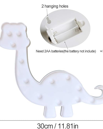 Dinosaur Decorations, Childen Kids Bedroom Decorative Table Lamps Battery Operated Marquee Animal Sign Dinosaur Wall Decoration, Gift for Dinosaur Lovers - LeafyLoom