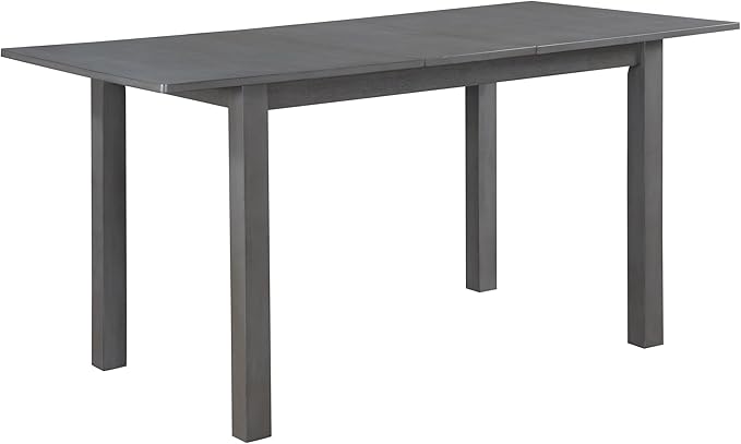 NicBex 29.5Inch Rectangular Expandable Dining Table,Modern Minimalist Kitchen Table with Grey Ceramic Tabletop for 2 to 4,Dining Room Table for Kitchen,Small Space and Living Room,Space-Saving,Gray - LeafyLoom