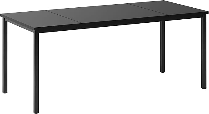 SogesGame Computer Desk, 71 inches Desk & Workstations for Home Office, Writing Study Corner Desk, Modern Simple Style Laptop Table, Easy to Assemble, Black - LeafyLoom