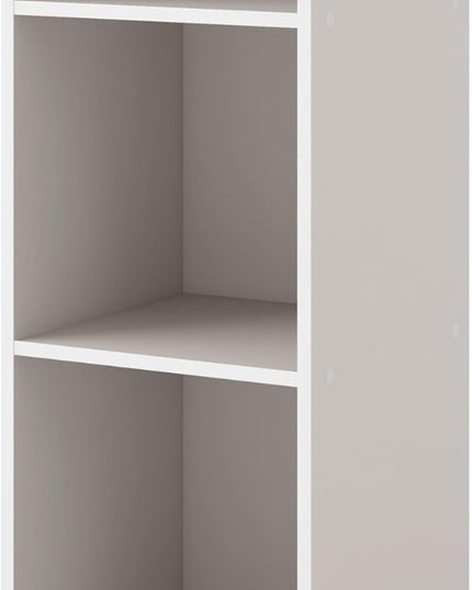 Apexa 3 Cube Storage Organizer Shelves, Stackable Wood Bookcase Fits Cubby Bins for Organization, Dorm Teen Room Decor & Home Office, Greige - LeafyLoom
