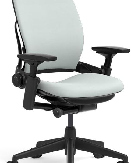 Steelcase Leap Office Chair, Black Frame and Buzz2 Alpine Fabric - LeafyLoom