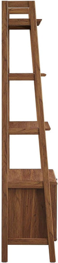 Modway 21" Bookshelf Display Case in Walnut - LeafyLoom