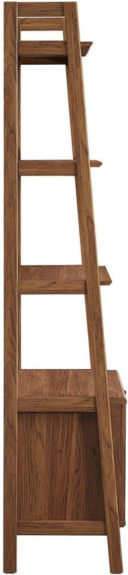 Modway 21" Bookshelf Display Case in Walnut - LeafyLoom