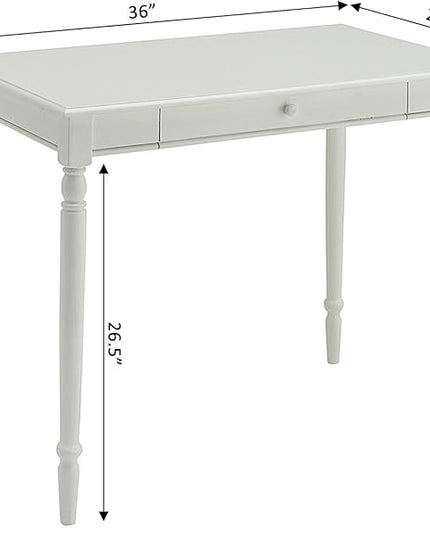 Convenience Concepts French Country Desk, White - LeafyLoom
