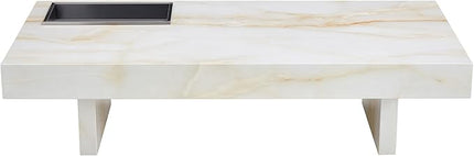 NicBex 47.2Inch Rectangular Dining Table,Minimalist Kitchen Table with Imitation Marble Patterns Tabletop for 4 to 6,Modern Coffee Table,Dining Room Table for Kitchen,Small Space and Living Room,Black - LeafyLoom