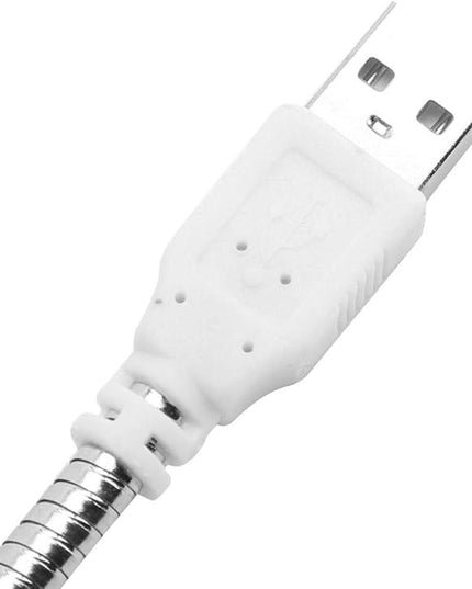 01 Friendly to Eyes Easy to Use LED Mini USB Lamp, No Flicker USB LED Lamp, for Desk(Silver, Warm Light) - LeafyLoom