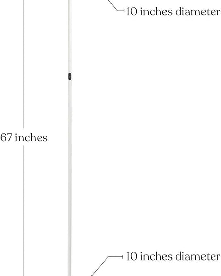 Brightech Sky Flux Dimmable LED Floor Lamp – Super Bright Floor Lamp for Living Room and Offices – Torchiere Standing Lamp with 3 Light Options, Tall Lamp for Bedroom Reading and More - White - LeafyLoom