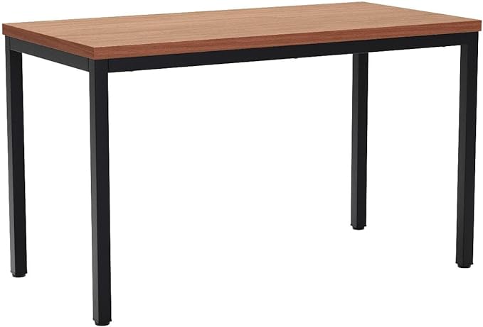 Large Table 24x48 inches Writing Computer Desk Modern Simple Study Desk Industrial Style Laptop Table for Home Office Brown Notebook Desk - LeafyLoom