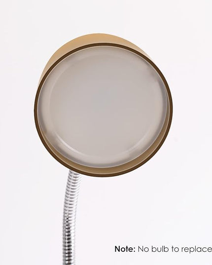 LED Desk Lamp, Flexible Gooseneck with Table lamp, 3.5W 240LM 4000K Cool White Study Lamps for Bedroom and Office, Eye Protection, ETL Listed,Gold - LeafyLoom