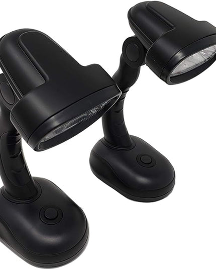 IdeaWorks ZB6173BLK Black S/2 LED Desk Lamps-Matte - LeafyLoom