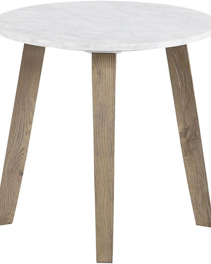 NicBex Coffee Table Wooden Coffee Table with Storage Round Center Tables with Strong Legs End Table for Living Room, Dining Room, Office, and Bedroom,20" W, White+Natural - LeafyLoom