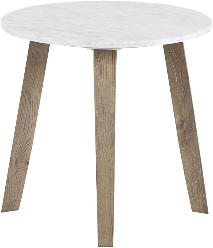 NicBex Coffee Table Wooden Coffee Table with Storage Round Center Tables with Strong Legs End Table for Living Room, Dining Room, Office, and Bedroom,20" W, White+Natural - LeafyLoom