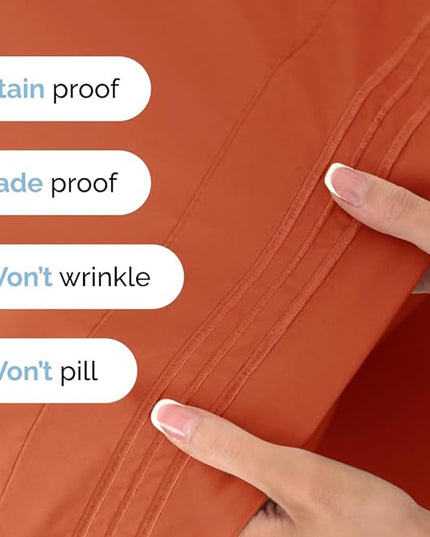 Twin XL Size 3 Piece Sheet Set - Comfy Breathable & Cooling Sheets - Hotel Luxury Bed Sheets for Women & Men - Deep Pockets, Easy-Fit, Extra Soft & Wrinkle Free Sheets - Coral Oeko-Tex Bed Sheet Set - LeafyLoom
