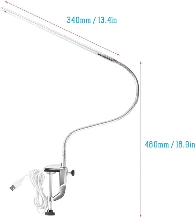 Clamp Table Lamps for USB LED Desk lamp for Manicure, Reading, Tattoo Light - LeafyLoom