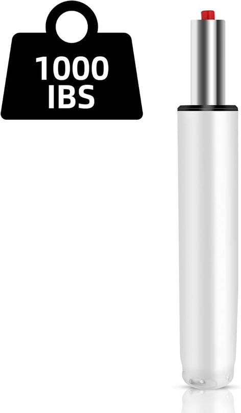 Premium Office Chair Cylinder Replacement - Universal Heavy-Duty Class 3 Hydraulic Piston with 1000lbs Load Capacity - Designed to Elevate Your Office Experience (White, Gas Lift) - LeafyLoom