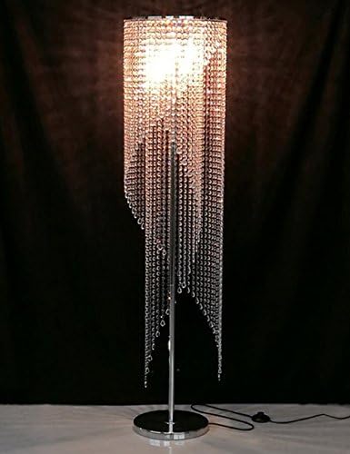 Crystal Floor Lamp, Elegant Rain Lamp, Modern Lava Lamp for Living Room, Bedroom, Girls Room, Silver Chrome - LeafyLoom
