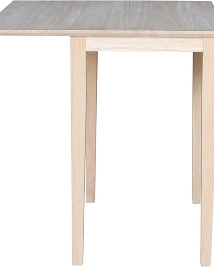 International Concepts Small Drop-leaf Table, Unfinished - LeafyLoom