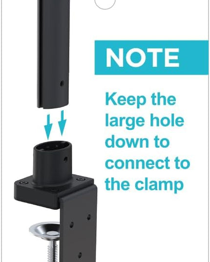 LED Desk Lamp for Home Office, Remote Control Computer Desk Light Bright Table Lamp for Study Dimmable Desk Lighting with Clamp Adjustable Gooseneck, Double Head, 24W, Black - LeafyLoom