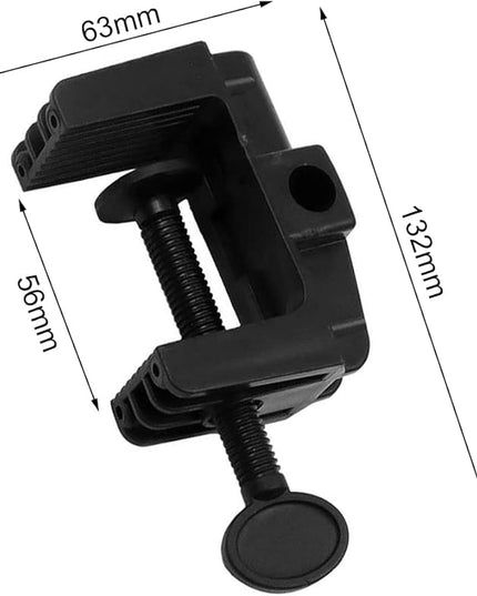 2 Pcs Desk Clamp Work Light Mounting Bracket Heavy-duty Plastic Table Mounting Clamp for Desk Lamp, Magnify Lamp, Tablet Holder, Etc - LeafyLoom