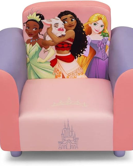 Delta Children Kids Character Upholstered Chair, Disney Princess - LeafyLoom
