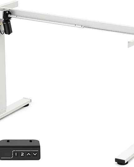 TOPSKY Single Motor 2-Stage Electric Adjustable Standing Computer Desk for Home and Office with 27.1"-44.8" Adjustable Height Range DF00.01 (White Frame only) - LeafyLoom