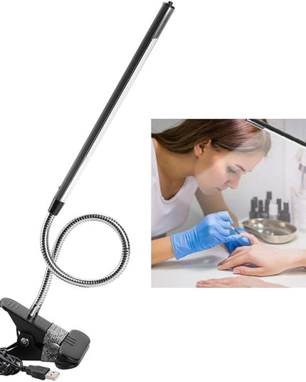 LED Desk Light Clip, LED Book Light, USB Beauty Lamp Dimmable Desk Light Eye Care Flexible Desk Lamp for Reading Jewelry Repair Tattoo Manicure Makeup - LeafyLoom