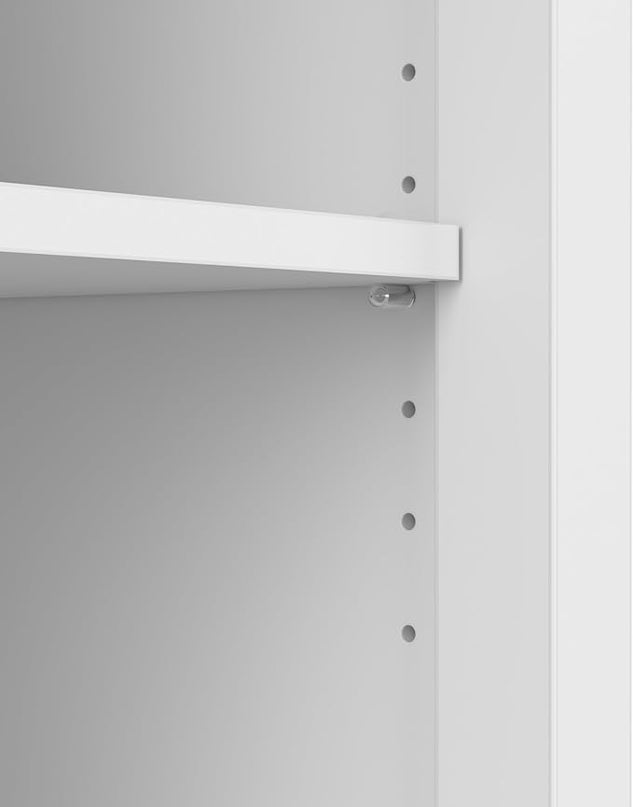 Bush Furniture Broadview 6 Cube Organizer in Pure White - LeafyLoom