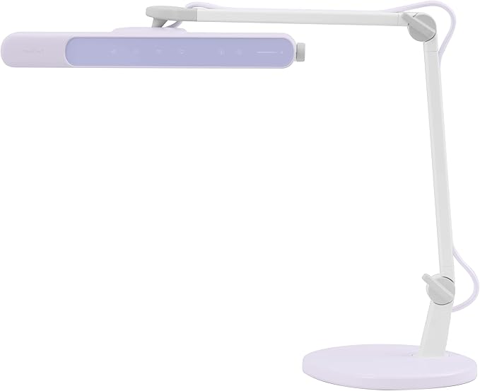 BenQ MindDuo 2 Kids Study Lamp (Purple), Wide & Even Illumination, Auto Dimming, Brightness & Color Adjustment, Presence Detection - LeafyLoom