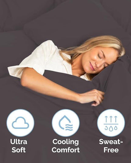 Split King Size 5 Piece Sheet Set - Comfy Breathable & Cooling Sheets - Hotel Luxury Bed Sheets for Women & Men - Deep Pockets, Easy-Fit, Soft & Wrinkle Free Sheets - Dark Grey Oeko-Tex Bed Sheet Set - LeafyLoom